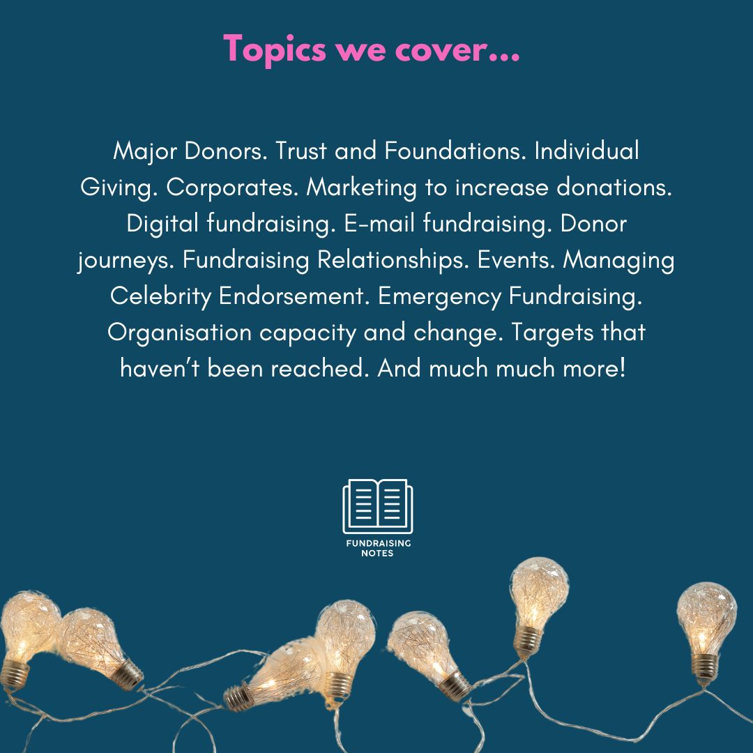 Fundraising Consultation. 1 to 1.